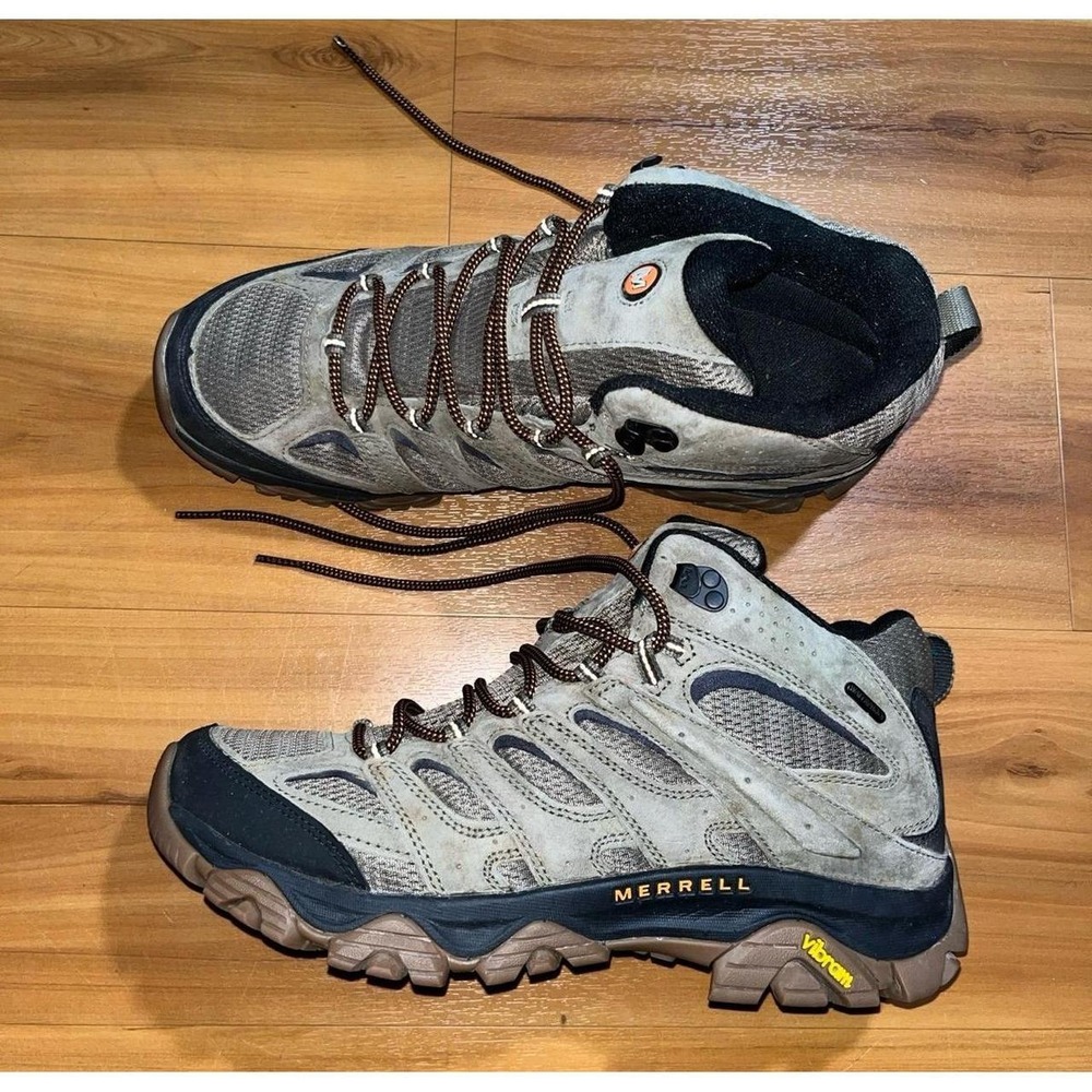 Mens Merrell Moab 3 Mid Waterproof Hiking Trail Lace Up Vibram Boots